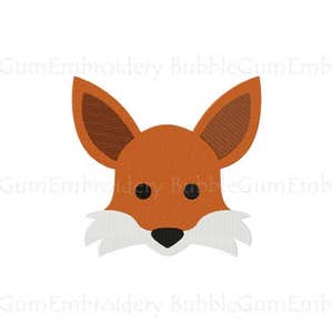 Fox Embroidery Design Instant Download