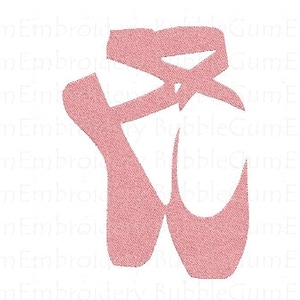 Ballerina Pointe Shoes Embroidery Design Instant Download