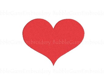 Curvy Heart Embroidery Design Instant Download