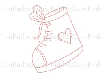 Redwork Girly Embroidery Designs Instant Download