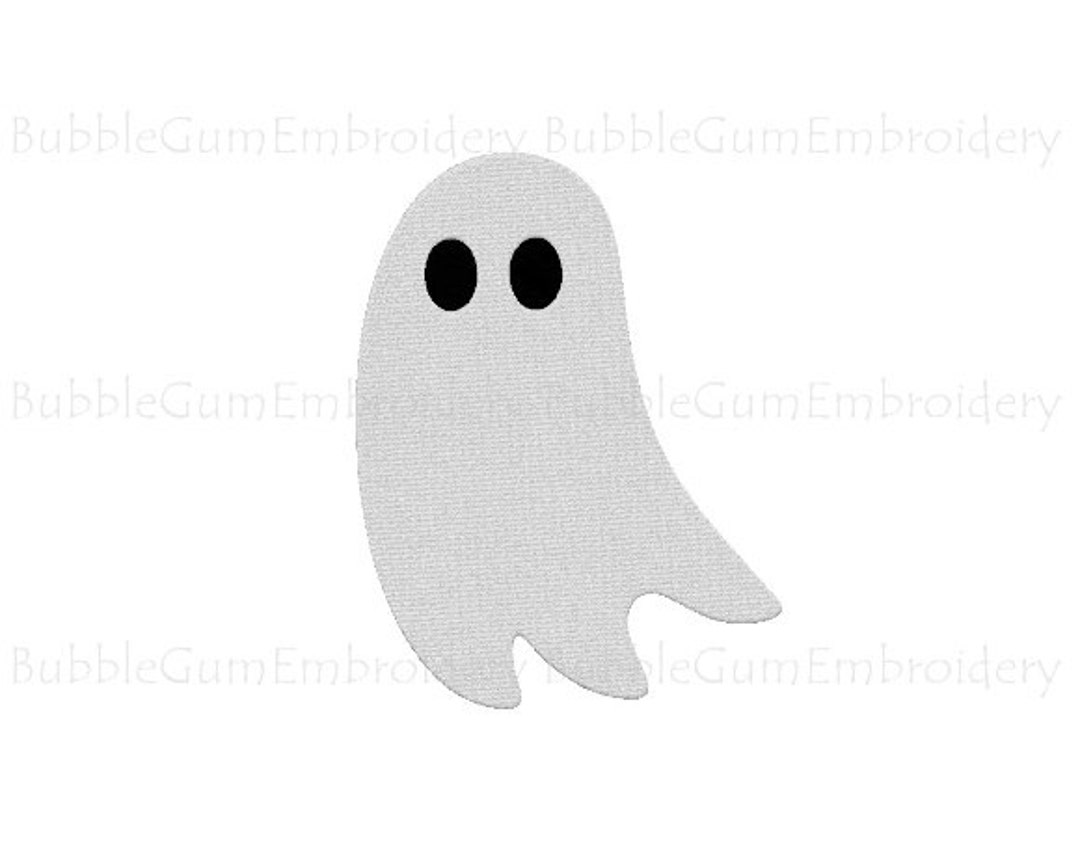 Ghost Embroidery Design Etsy