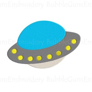 UFO Embroidery Design Instant Download