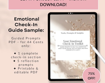 Ejemplo de registro emocional: Preguntas de reflexión guiada (PDF imprimible)