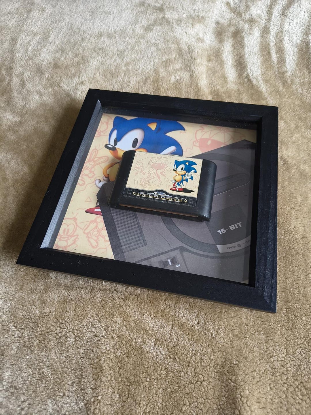 Sonic the Hedgehog Sega Mega Drive Game Cartridge – Framed Gift Display ...
