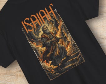 Prophet Isaiah Shirt or Sweatshirt with Bible Verse | Isaiah Prophecy Graphic Crewneck, Christian Streetwear Tee, Theology Gift for Men