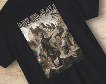 Nehemiah Building Walls Shirt or Sweatshirt | Nehemiah Bible Verse Graphic Crewneck, Christian Streetwear Tee, Faith Builder Gift Men Women