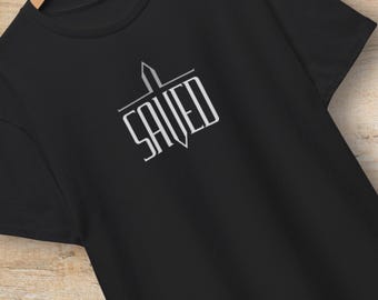 Saved Cross Shirt, Sweatshirt, or Hoodie | Christian Graphic Hooded Sweater, Minimalist Christian Streetwear Tee, Faith Grace Gift