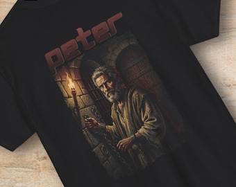 Apostle Peter Prison Shirt or Sweatshirt | 1 Peter Bible Verse Graphic Crewneck, Christian Streetwear Tee, Chains Broken Faith Gift Men