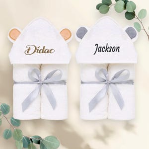 Personalized Baby Bath Towel with Name – Soft Bamboo Fiber Hooded Towel – Newborn Cape Towel with Embroidery,Shower Gift,Cute Towel,Towel