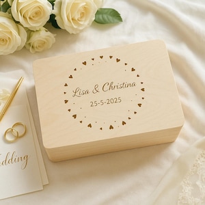 Personalised Wedding Keepsake Box ,Custom Date Gift for Couple,Unique Wedding Gift for Newlyweds or Anniversary,Wedding  box with engraving.