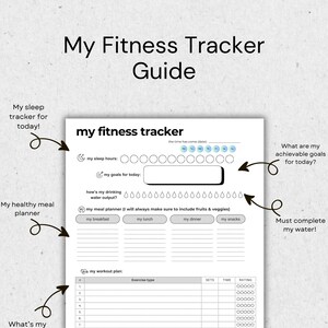 Printable Fitness Tracker – Crush Your Fitness Goals!, Workout Tracker Printable, Daily Exercise Log, Fitness Planner, Instant Download!