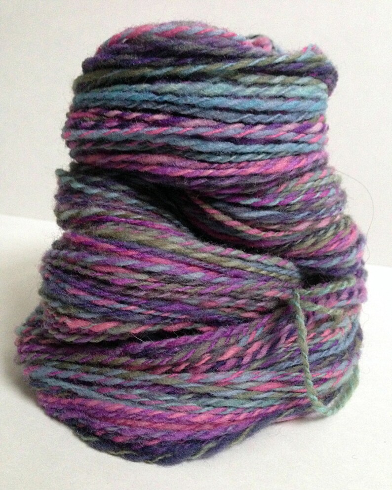 Handspun Yarn pansies 100 Portuguese Merino 186 Yards Worsted Weight Etsy