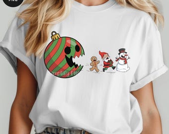 Christmas Monster Pac-Man PNG: Creepy Ornament Monster (Digital Download)