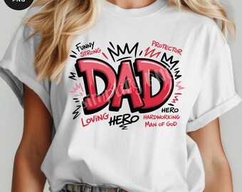 DAD Varsity PNG: Father's Day Design (Digital Download)