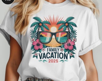 Family Vacation 2025 PNG: Beach Trip Shirt Design (Digital Download)