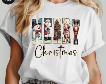 Retro Santa Claus PNG: Vintage Christmas Shirt Design (Digital Download)