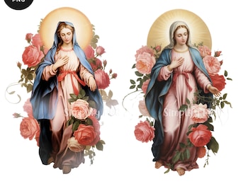 Virgin Mary PNG Bundle: Our Lady of Guadalupe Digital Design (Digital Download)