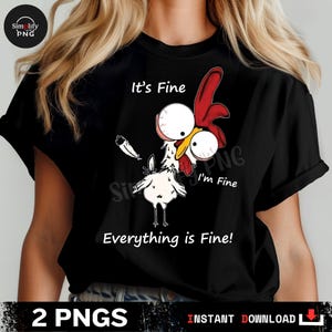 It's Fine Meme PNG Bundle: Sarcastic Adult Humor Shirt Design (Digital Download)