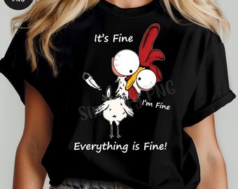 Paquete de memes "Está bien" PNG: Diseño de camiseta con humor sarcástico para adultos (descarga digital)