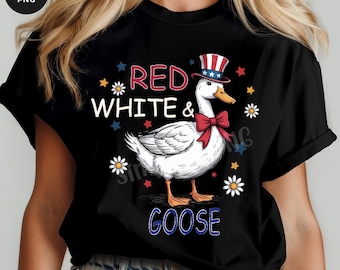 Patriotic Goose PNG: 4th of July America Coquette (Digital Download)