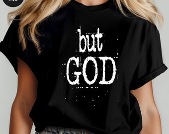 But God Typography PNG Bundle: Retro Typewriter Design (Digital Download)