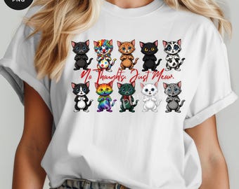 Paquete de imágenes PNG de gatitos adorables: imágenes prediseñadas de gatos adorables en alta resolución para camisetas (descarga digital)