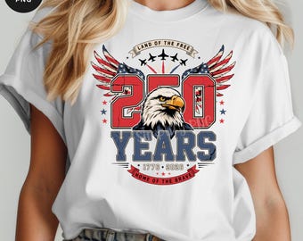 Águila de EE. UU. por 250 años PNG — Imágenes prediseñadas patrióticas 1776-2026 (Descarga digital)