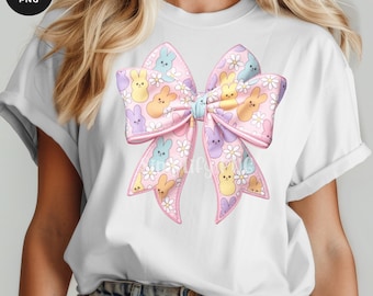 Easter Coquette Bow PNG: Happy bunny Spring Glitter bow (Digital Download)