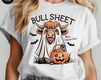Funny Bull Halloween PNG: Country Fall Graphic (Digital Download)
