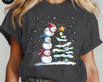 Christmas Snowman PNG, Funny Retro Design (Digital Download)