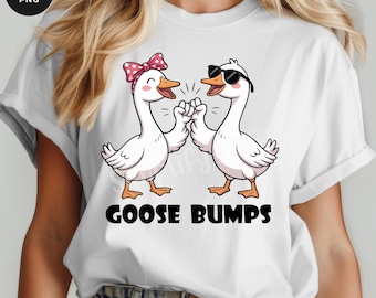 Goosebumps PNG Bundle, Friendship in the air goose bump funny, Art push relationship (Digital Download)