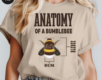 Bumblebee Anatomy PNG-bundel, bijenclipart (digitale download)