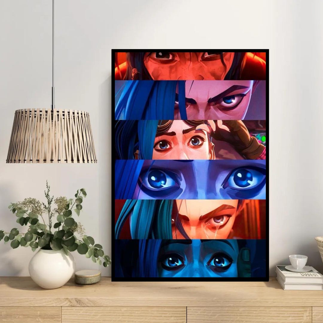 Powder & Jinx Arcane Poster Eye Sequence - League of Legends Wall Art ...