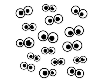Ojos saltones ondulados SVG PNG: Diseño llamativo para manualidades