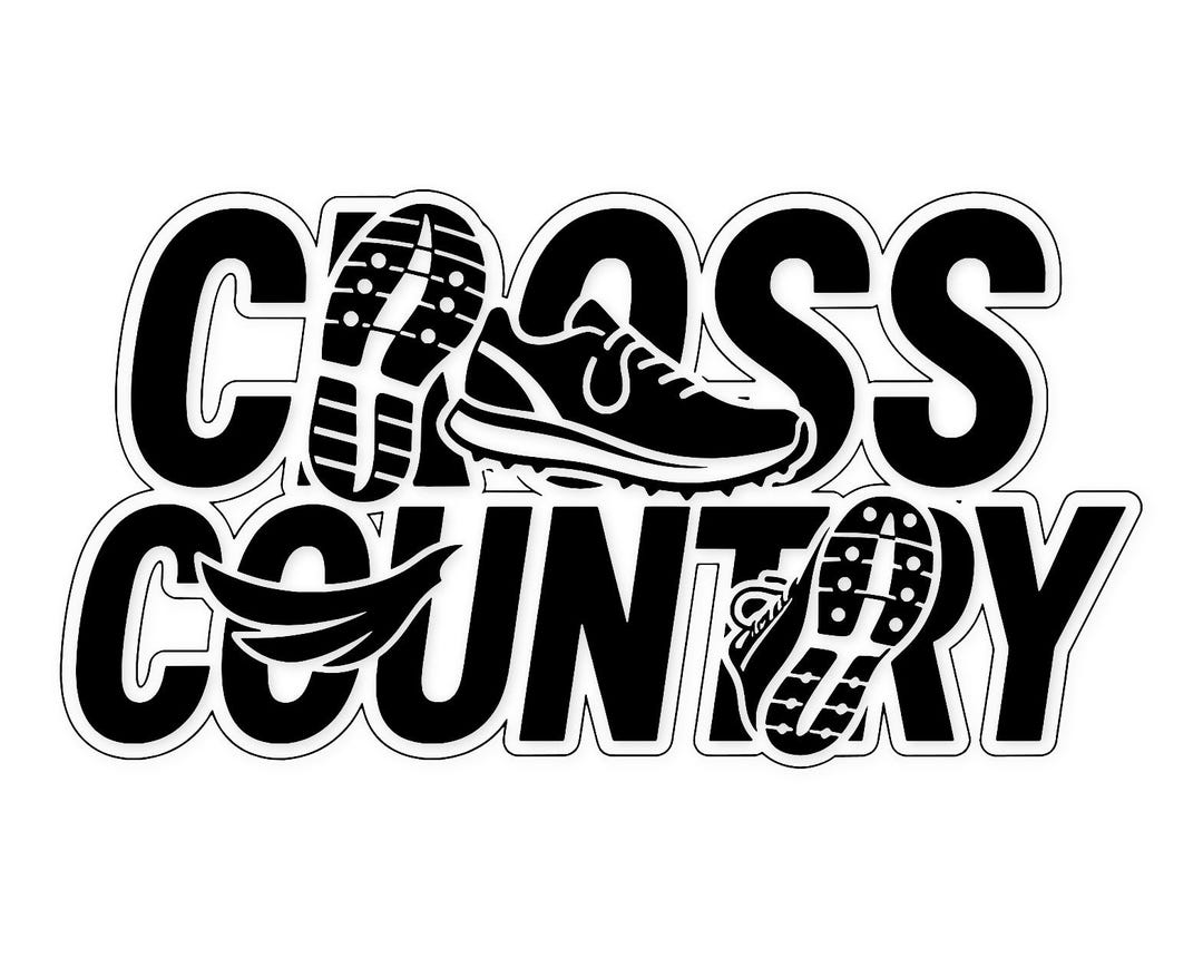 Cross Country Typography Svg Png: Cut Ready Digital Design for Cricut ...