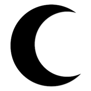 Halvmåneikon Svg Png: Minimalistisk design för hantverk