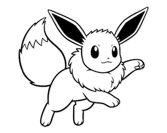 Playful Eevee Svg Png: Cut Ready Digital Design For Cricut Silhouette