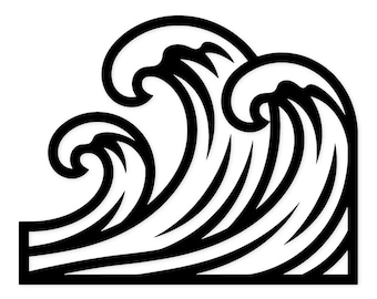 Ocean Waves Icon Svg Png: Cut Ready Digital Design For Cricut Silhouette