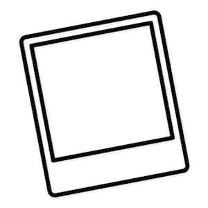 May include: A black and white illustration of a polaroid-style frame. The frame has a thick black border with a white interior, creating a simple, graphic design. The image is set against a plain white background.