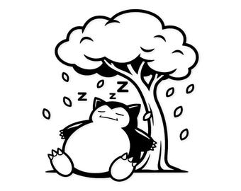 Snorlax Nature Svg Png: Cute High-Contrast Design For Crafting