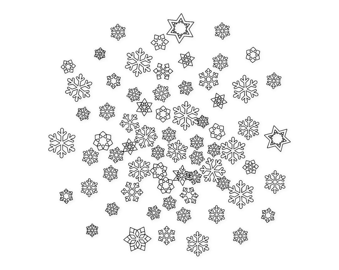 Snowflake Scatter Pattern Svg Png: Cut Ready Digital Design for Cricut ...