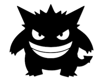 Gengar Silhouette Svg Png : conception numérique prête à être découpée pour Cricut Silhouette