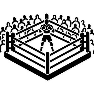 Boxningsringscen Svg Png: Djärv minimalistisk design för T-shirts