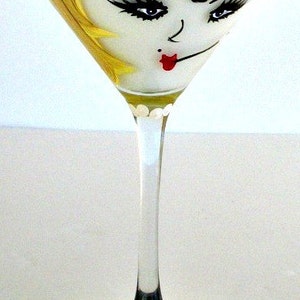 Hand Painted Martini Glass image 5