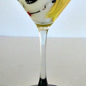 Hand Painted Martini Glass image 3