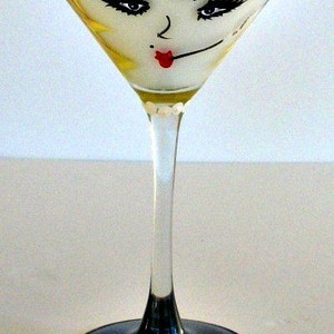 Hand Painted Martini Glass image 2
