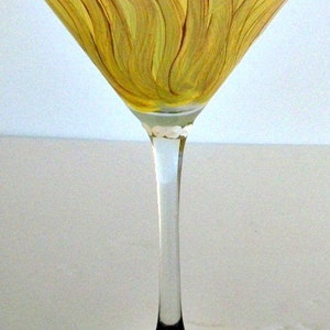 Hand Painted Martini Glass image 4