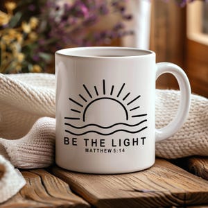 Sei die leichte Tasse, Matthäus 5:14, christliche Tassen, Geschenk für Gläubige, Schrifttasse, Kaffeetasse, religiöse Tassen, christliches Geschenk, Jesus Tasse