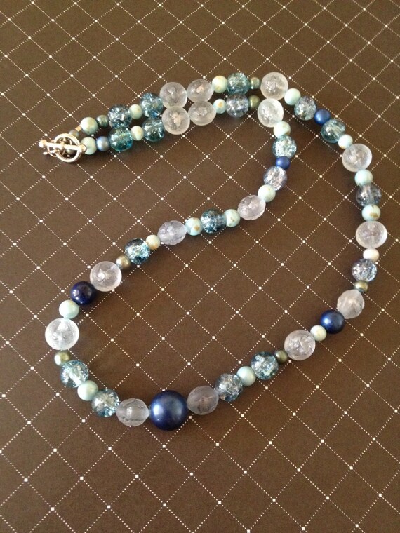 Items similar to Antique Blues necklace on Etsy