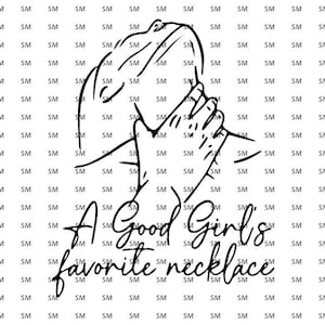 Good Girl Necklace PNG, Girl Favorite Necklace PNG, Digital Necklace Design, Necklace Art File, Jewelry PNG, Png Sublimation, Digital File